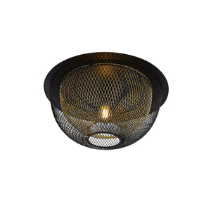Honeycomb Flush - Black Metal & Gold Mesh