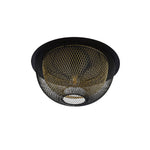 Searchlight Electric Honeycomb Flush - Black Metal & Gold Mesh 6840BGO