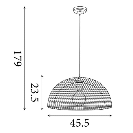 Searchlight Electric Honeycomb Pendant - Black Metal & Gold Mesh 6841BGO