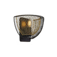 Honeycomb Wall Light  - Black Metal & Gold Mesh