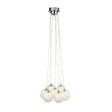 Cluster 7Lt Pendant - Chrome Metal & Clear & Crystal Sand