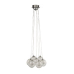 Searchlight Electric Cluster 7Lt Pendant - Chrome Metal & Clear & Crystal Sand 6867-7CC
