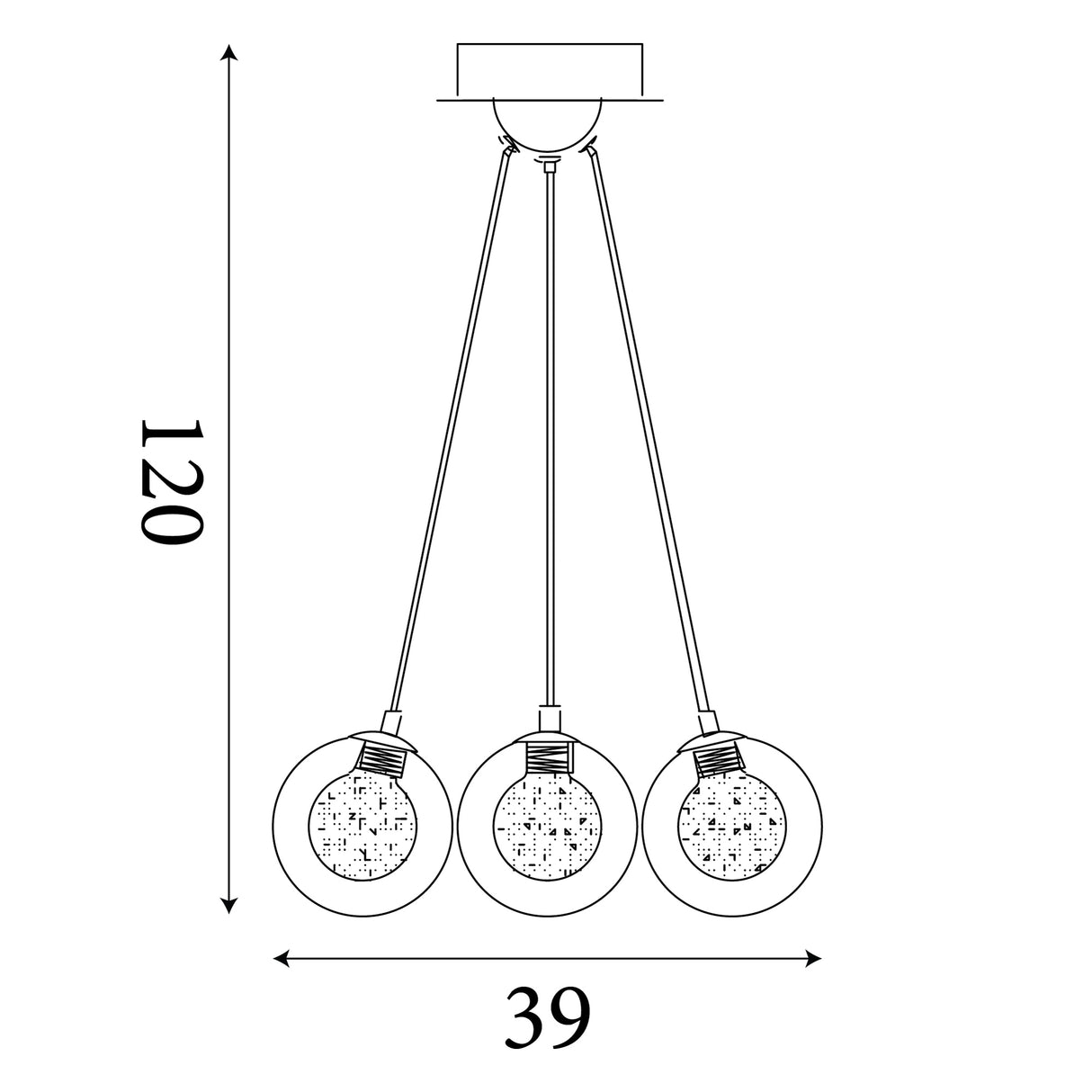 Searchlight Electric Cluster 7Lt Pendant - Chrome Metal & Clear & Crystal Sand 6867-7CC