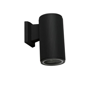 Searchlight Electric Hamburg Outdoor Wall Light - Black Metal & Glass 6871BK