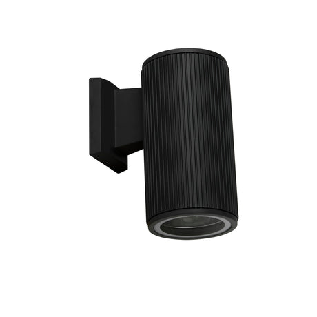 Searchlight Electric Hamburg Outdoor Wall Light - Black Metal & Glass 6871BK