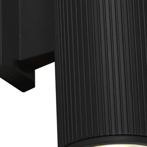 Searchlight Electric Hamburg Outdoor Wall Light - Black Metal & Glass 6871BK