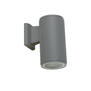 Searchlight Electric Hamburg Outdoor Wall Light - Grey Metal & Clear Glass 6871GY