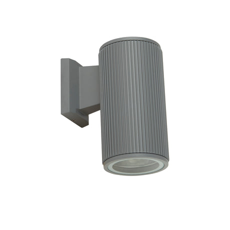 Searchlight Electric Hamburg Outdoor Wall Light - Grey Metal & Clear Glass 6871GY