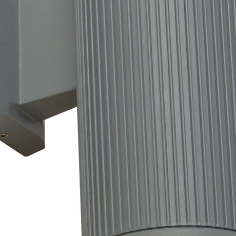 Searchlight Electric Hamburg Outdoor Wall Light - Grey Metal & Clear Glass 6871GY