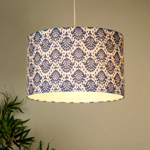 Searchlight Electric June Sapphire Print Drum Shade 68721