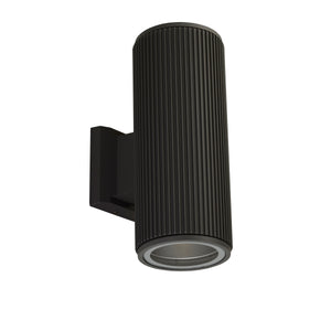 Searchlight Electric Hamburg Outdoor Wall Light - Black Metal & Glass 6872BK