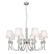 Portico 8Lt Pendant - Chrome Metal, Acrylic & String Shades