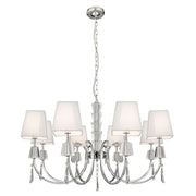 Portico 8Lt Pendant - Chrome Metal, Acrylic & String Shades