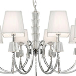 Searchlight Electric Portico 8Lt Pendant - Chrome Metal, Acrylic & String Shades 6888-8CC