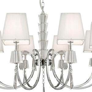 Searchlight Electric Portico 8Lt Pendant - Chrome Metal, Acrylic & String Shades 6888-8CC