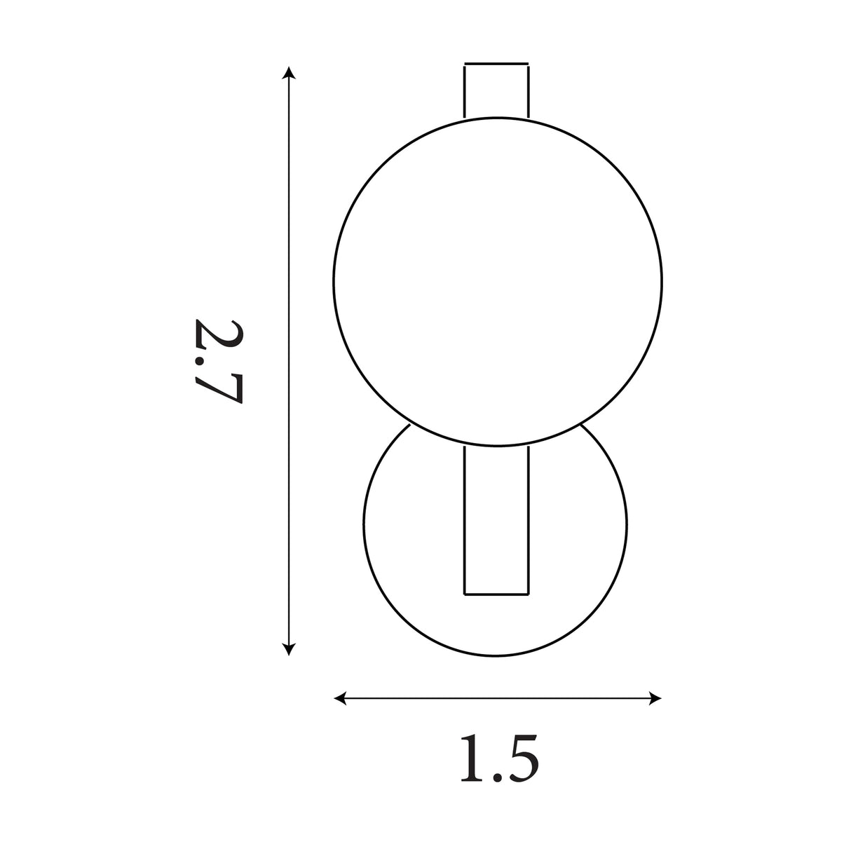 Searchlight Electric Luminique LED Wall Light, Satin Brass Metal with Glass 69411-1SB