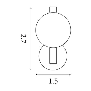 Searchlight Electric Luminique LED Wall Light, Satin Brass Metal with Glass 69411-1SB