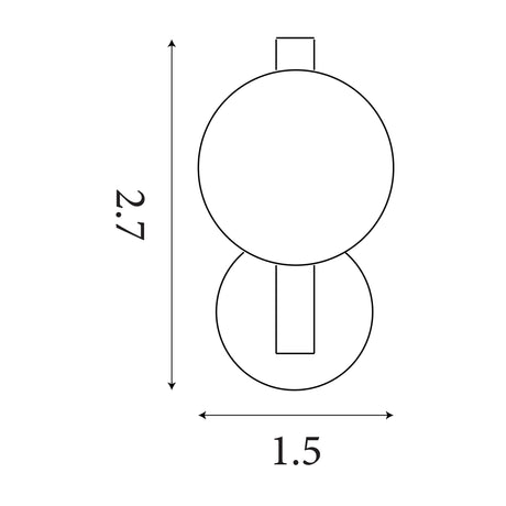 Searchlight Electric Luminique LED Wall Light, Satin Brass Metal with Glass 69411-1SB
