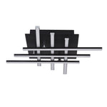 Searchlight Electric Matrix 6Lt Flush - Black Metal & Opal 696-6BK