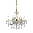 Marie Therese 5Lt Pendant - Polished Brass & Clear Acrylic