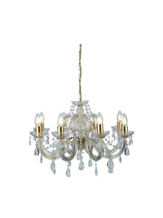 Marie Therese 8Lt Pendant - Polished Brass & Clear Acrylic