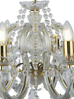 Searchlight Electric Marie Therese 8Lt Pendant - Polished Brass & Clear Acrylic 699-8