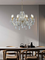 Searchlight Electric Marie Therese 8Lt Pendant - Polished Brass & Clear Acrylic 699-8
