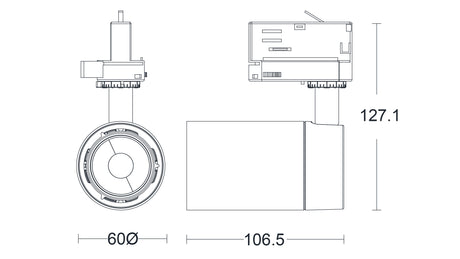 JCC Lighting JC088124 Starspot™ LED 7.5W IP20 3000K 35° Triac dimmable 3-Circuit White