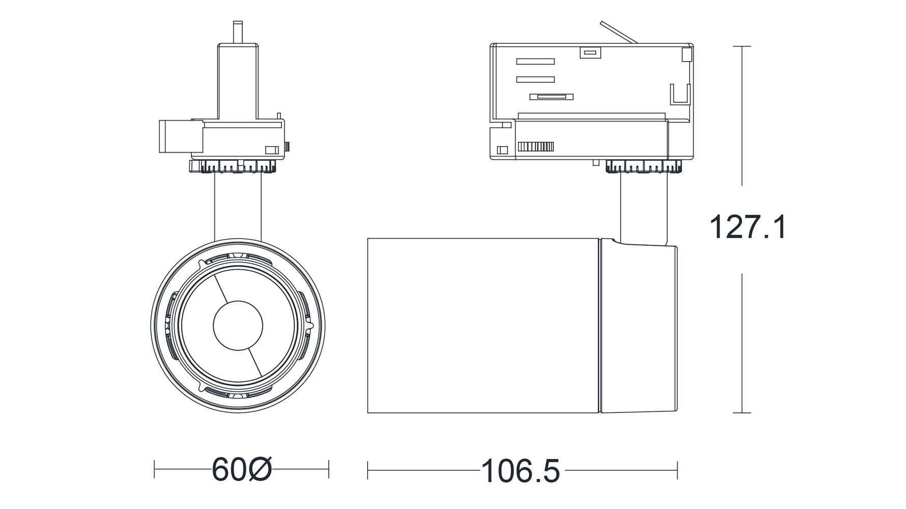 JCC Lighting JC088122 Starspot™ LED 7.5W IP20 4000K 35° Triac dimmable 3-Circuit White