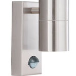 Searchlight Electric Metro Outdoor Wall Light - Stainless Steel Metal & Glass 7008-1SS-LED