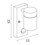 Searchlight Electric Metro Outdoor Wall Light - Stainless Steel Metal & Glass 7008-1SS-LED