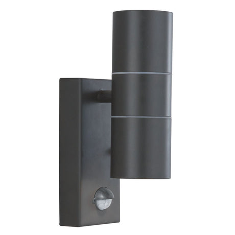 Metro Outdoor Wall Light - Silk Black Metal & Glass