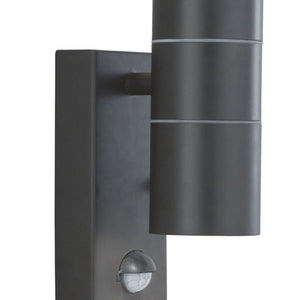 Searchlight Electric Metro Outdoor Wall Light - Silk Black Metal & Glass 7008-2BK-LED
