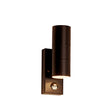 Metro Outdoor Wall Light - Rustic Brown Metal & Glass
