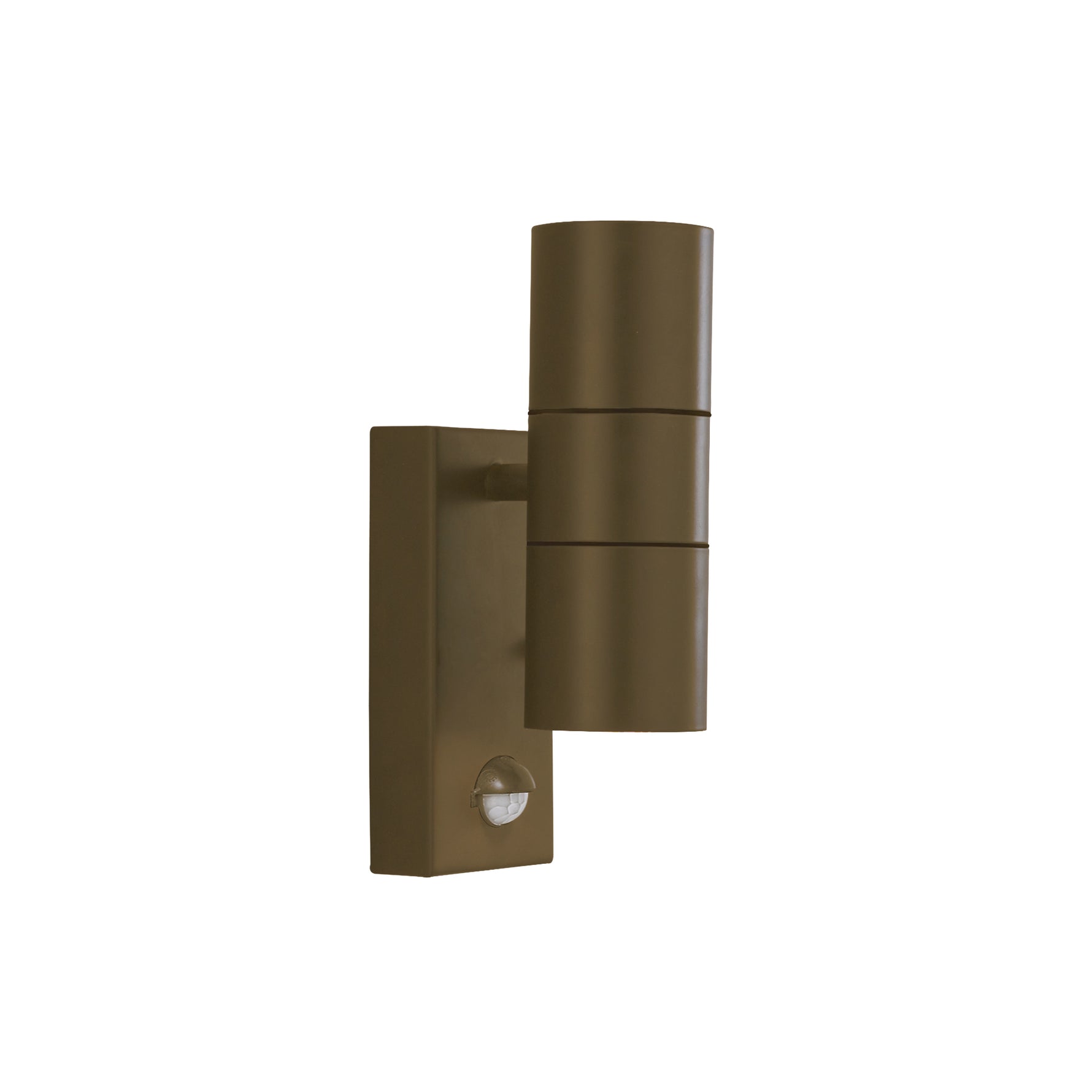 Searchlight Electric Metro Outdoor Wall Light - Rustic Brown Metal & Glass 7008-2RUS-LED