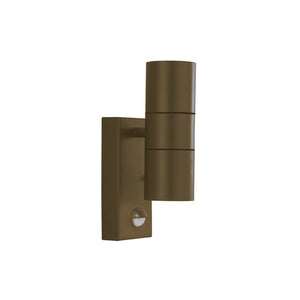 Searchlight Electric Metro Outdoor Wall Light - Rustic Brown Metal & Glass 7008-2RUS-LED
