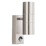 Searchlight Electric Metro Outdoor Wall Light - Stainless Steel Metal & Glass 7008-2SS-LED
