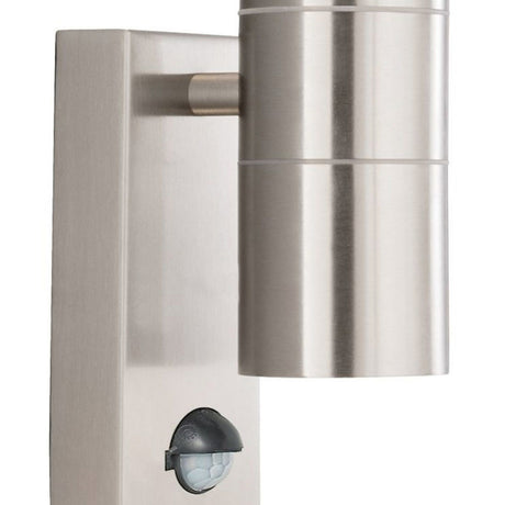 Searchlight Electric Metro Outdoor Wall Light - Stainless Steel Metal & Glass 7008-2SS-LED