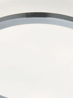Searchlight Electric Cheese 2Lt Flush - Satin Silver Metal & White Glass 7039-23SS