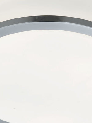 Searchlight Electric Cheese 2Lt Flush - Satin Silver Metal & White Glass 7039-23SS