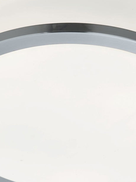 Searchlight Electric Cheese 2Lt Flush - Satin Silver Metal & White Glass 7039-23SS