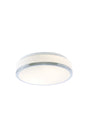 Cheese 2Lt Flush - Chrome Metal & White Glass
