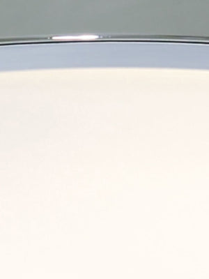 Searchlight Electric Cheese 2Lt Flush - Chrome Metal & White Glass 7039-28CC