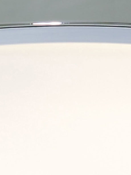 Searchlight Electric Cheese 2Lt Flush - Chrome Metal & White Glass 7039-28CC