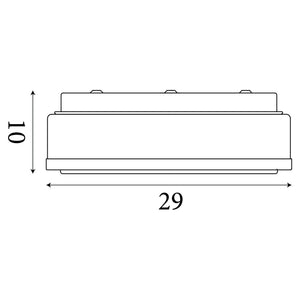 Searchlight Electric Cheese 2Lt Flush - Satin Silver Metal & White Glass 7039-28SS