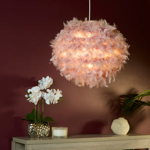 Searchlight Electric Kate Feather Pink Non-Elec Shade (Shade Only) 70393PI