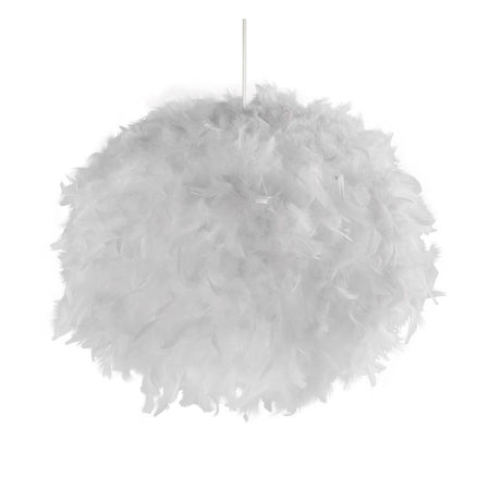 Searchlight Electric Kate Feather White Non-Elec Shade (Shade Only) 70393WH