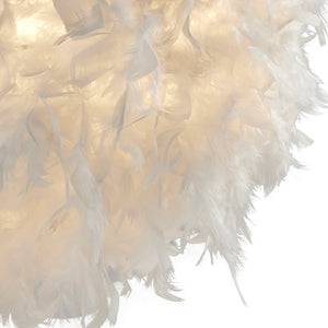 Searchlight Electric Kate Feather White Non-Elec Shade (Shade Only) 70393WH