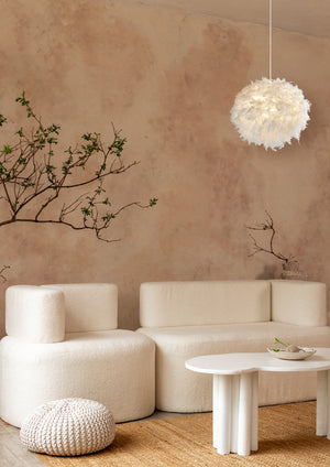 Searchlight Electric Kate Feather White Non-Elec Shade (Shade Only) 70393WH