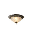 Derby Flush  - Antique Brass Metal & Glass